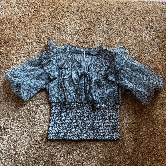 Free People Beatrice Top In Black Combo - S - Picture 3 of 6